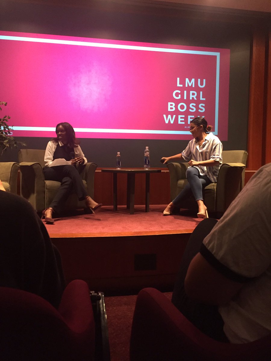 LALoyolan's tweet photo. Happening now! Gina Rodriguez for the LMU Girl Boss Keynote #lmugirlboss https://t.co/qQZb0dkOg3