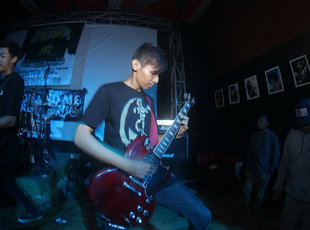 @wearetimeout reppin' morfeenthirteen on The Day of Melodic at Godbless Cafe 2 Malang couple week ago