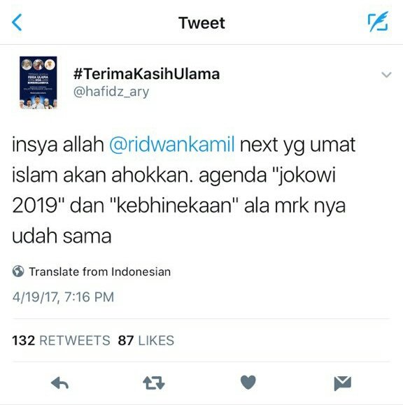 Meski Ahok kalah kami tetap akan bertahan, terutama untuk melawan akun2 radikal macam ini. Silakan RT jika kalian bersama kami!