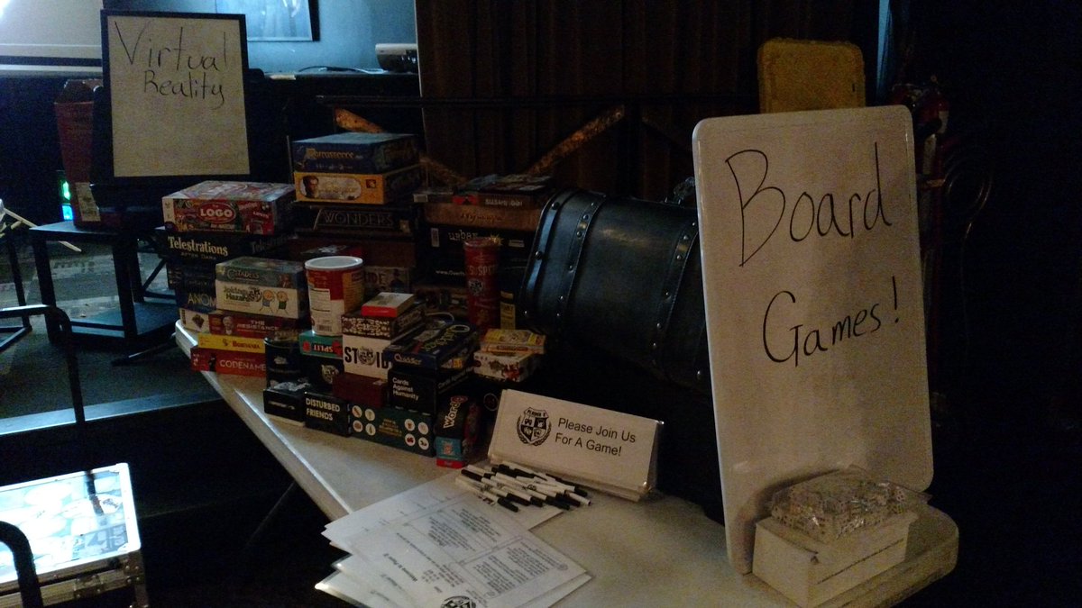 Player2_Denver's tweet photo. About to kick off Nerd's Night Out @DazzleJazz. Come have some fun. Don't play with yourself #playwithothers https://t.co/56xvQlu06A