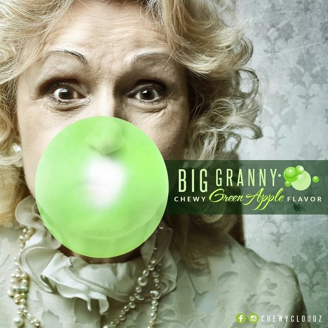 chewycloudz's tweet photo. Who says candy flavors are just for kids? Try Chewy Cloudz #biggranny green apple bubblegum #eliquid. Available at https://t.co/zRNQGbwTBp https://t.co/INT09h9Pzd