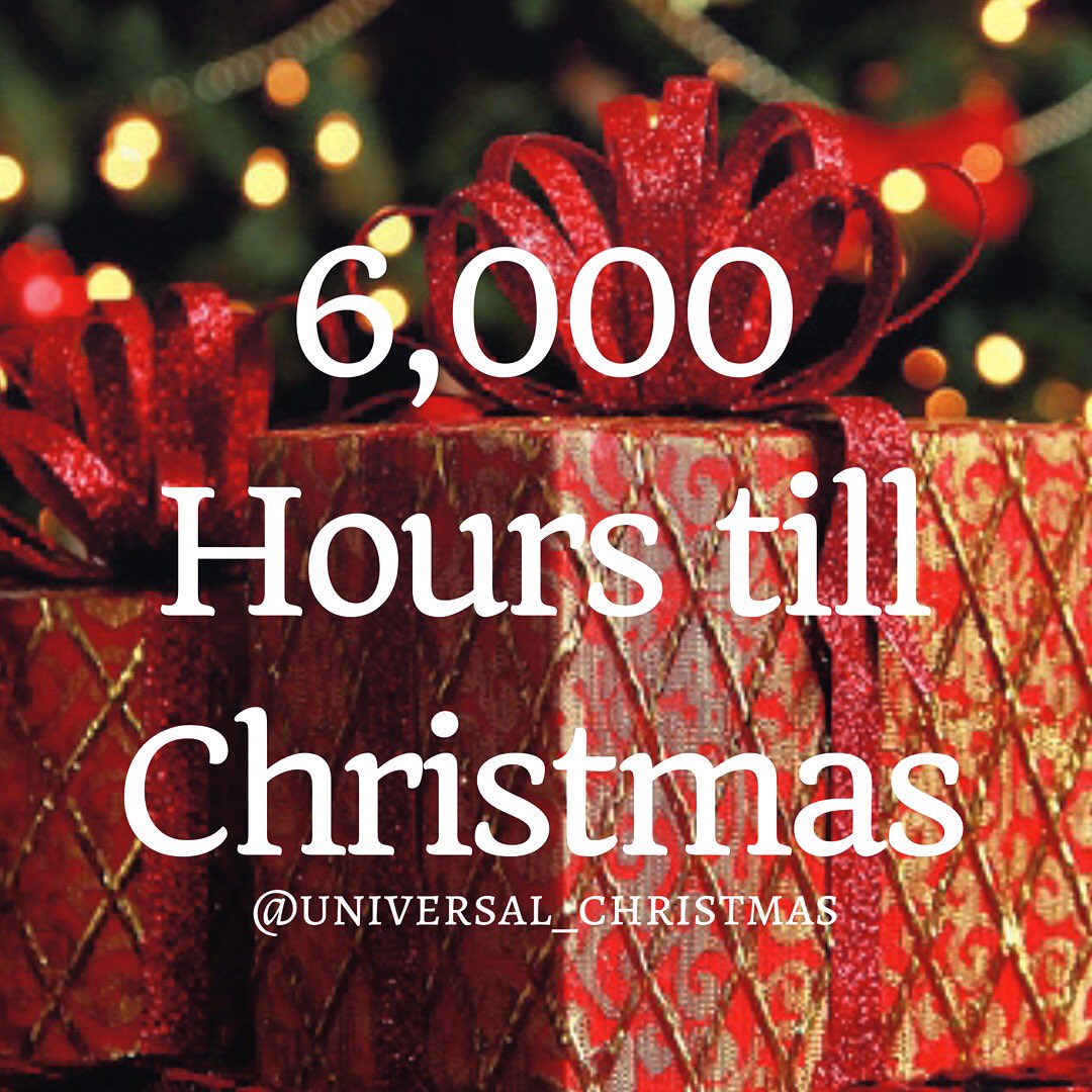 UniversalXmas's tweet photo. PSA 🚨🚨🚨 6,000 Hours Until #Christmas 🎄🎄🎄🎄🎄🎄🎄🎄 https://t.co/HLE0HPoG2x