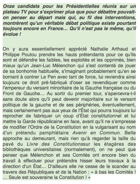 La France joue avec une 'bande des 4' qui n'auront pas ma voix
ça nous laisse la joie du 1er tour !
#JeVotePoutou #arthaud2017 #Hamon2017
🌹🤣