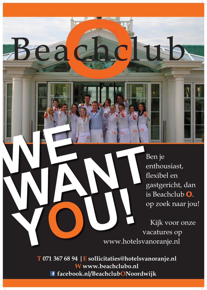 WE ARE HIRING! Dit is jouw kans voor een onvergetelijke zomer met de gezelligste collega's! Heb jij de O. factor? #Hiring #BeachclubO.