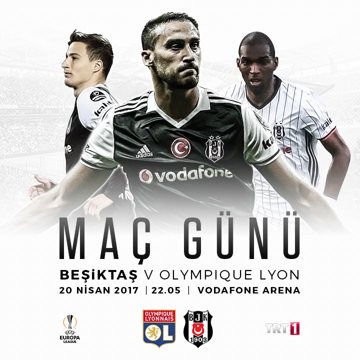 Beşiktaş JK (@besiktas) on Twitter photo UEFA Avrupa Ligi çeyrek final rövanşında rakip O. Lyon, hedef galibiyet
Zafer için bastır #Beşiktaş
#UEL UEFA Avrupa Ligi çeyrek final rövanşında rakip O. Lyon, hedef galibiyet
Zafer için bastır #Beşiktaş
#UEL