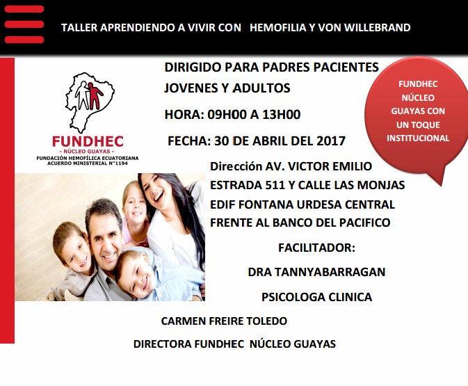 Se hace la cordial invitacion a todos los padres y pacientes.