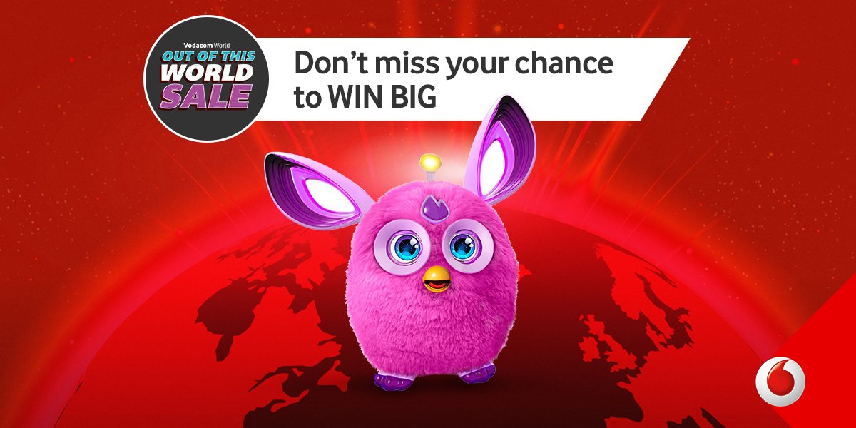 Vodacom's tweet photo. Do you want to score yourself your very own Furby interactive toy? RT &amp; you could unlock today’s prize! https://t.co/LQ3rn9CmsJ. T&amp;Cs apply. https://t.co/v4agLmFTRp