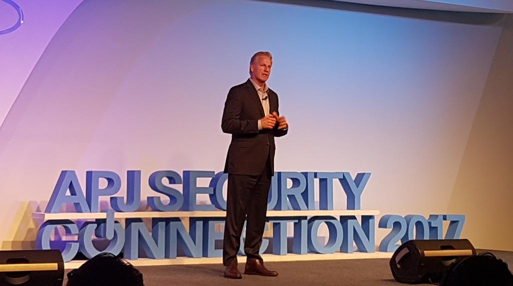 CiscoPartnersAP's tweet photo. Answer to the last 20 years of #security - buy a box. Today Cisco's Marc Gemassmer says protect outside the box #cloudsecurity #CiscoPC https://t.co/Q2EEWS7iVv