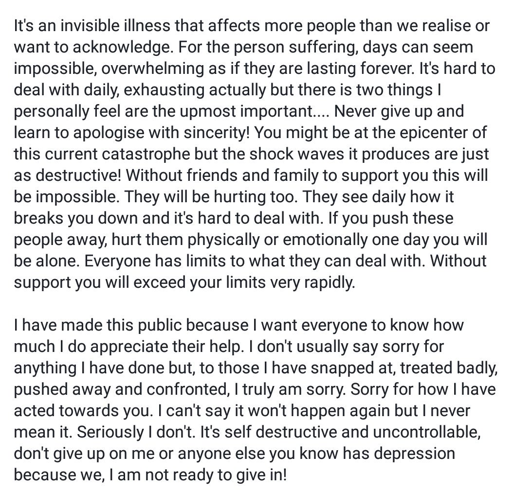 dailyheadbattle's tweet photo. So I posted this on fb yesterday as you are allowed more character 🤣. Thought I would share on here too... 
#depression #thinkingoutloud https://t.co/tvwV49gc11