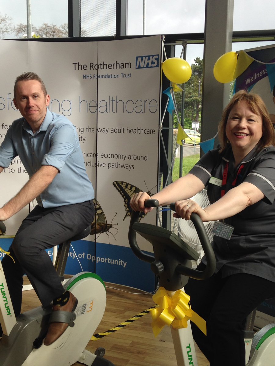 RotherhamNHS_FT's tweet photo. @TRFT_Ops taking on the spin-a-thon challenge #trftproud #wellnessmatters https://t.co/t21jGvX25P
