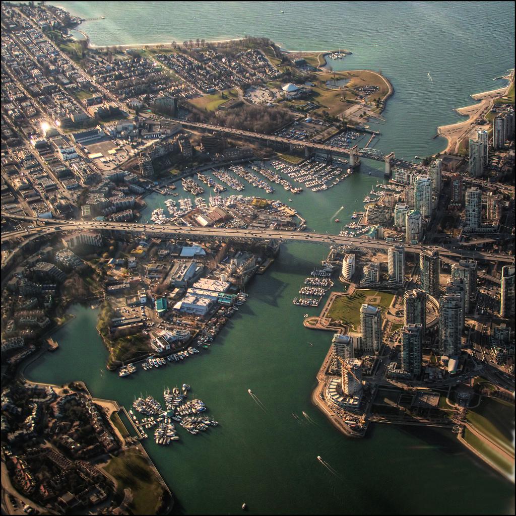 Birds eye view of Vancouver, Canada | Photography by ©Evan Leeson