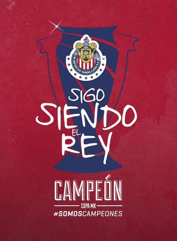 Chivas's tweet photo. Rey de Copa. #UnidosSomosCABRONES 👑🏆 https://t.co/8vr7nRCn9f