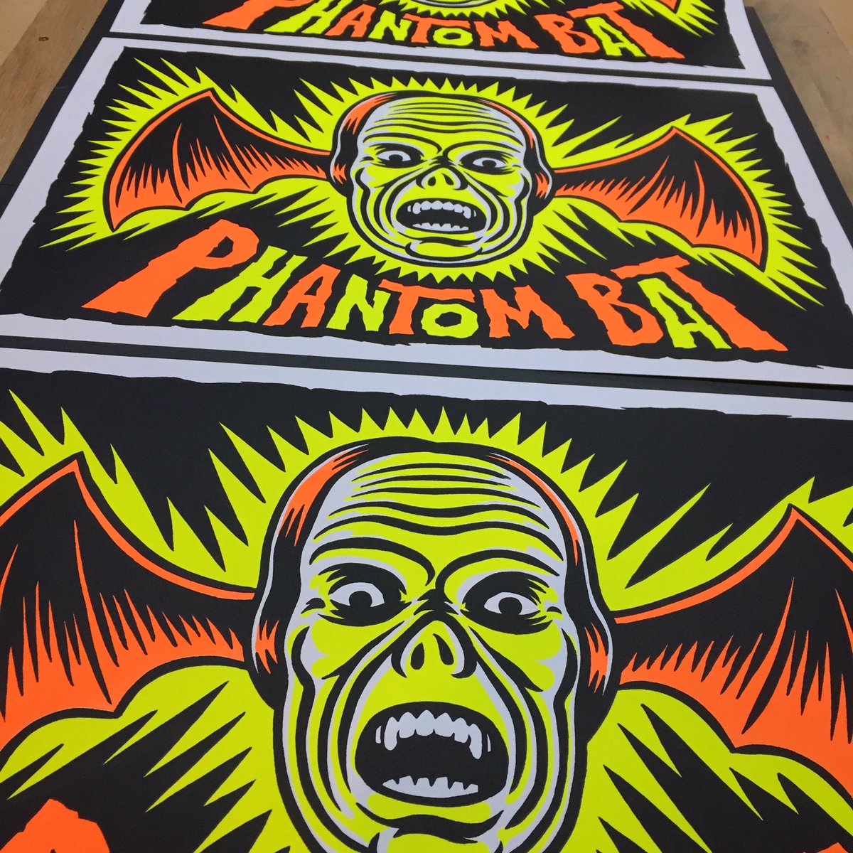 friendprices's tweet photo. New print! It's national #phantombat month, but with this print it can be Phantom Bat day everyday of the year! https://t.co/p3SHOk8E4u