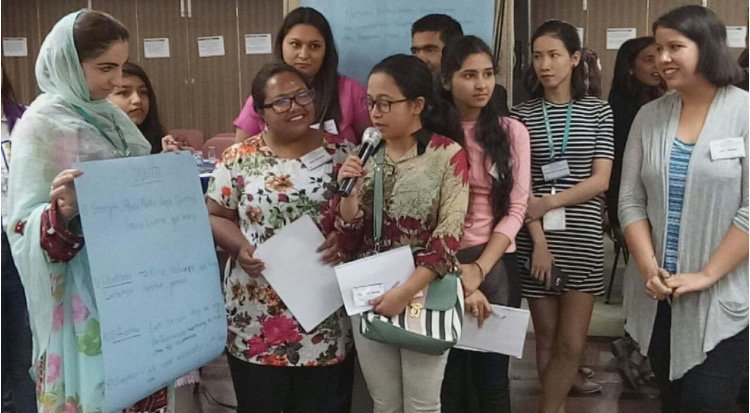 Delegates from various parts of the world engaged in an interactive session on the #SDGs at APPDSA. #GPYENepal #youth4service