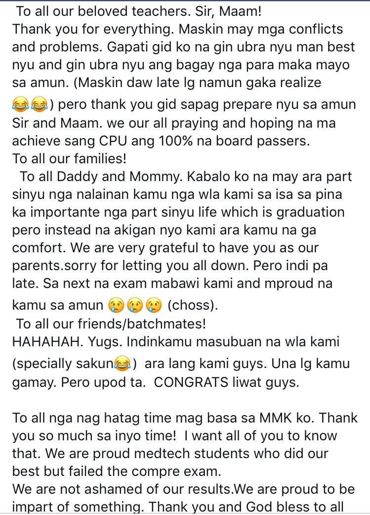 MedtechMustKnow's tweet image. Must read. Congrats, pass or fail students! You did great! #labanmedtech