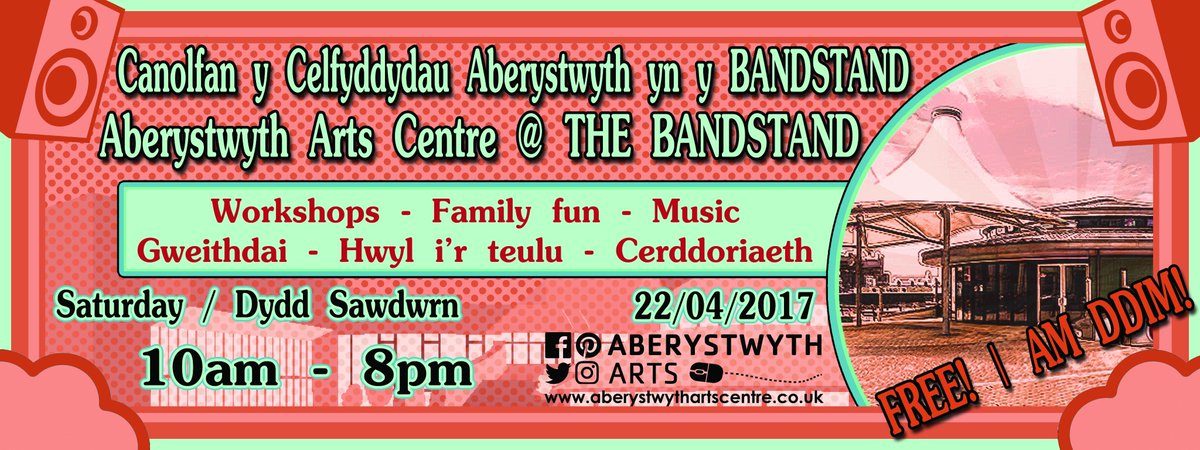 Gobeithio eich gweld yn y Bandstand #Aberystwyth ar ddydd Sadwrn! facebook.com/events/4270923…