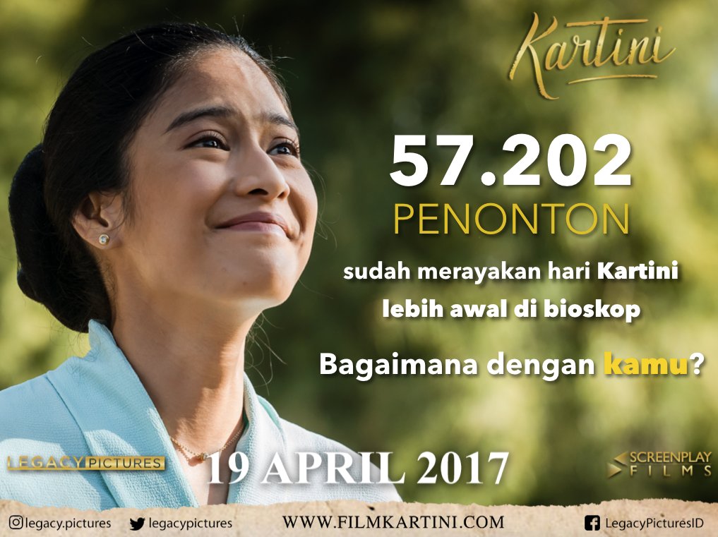 LegacyPictures's tweet photo. Terima kasih atas apresiasinya telah menonton #FilmKartini di hari pertama penayangannya! 

Ayo #NontonFilmKartini ! https://t.co/Gpap7JKj8j