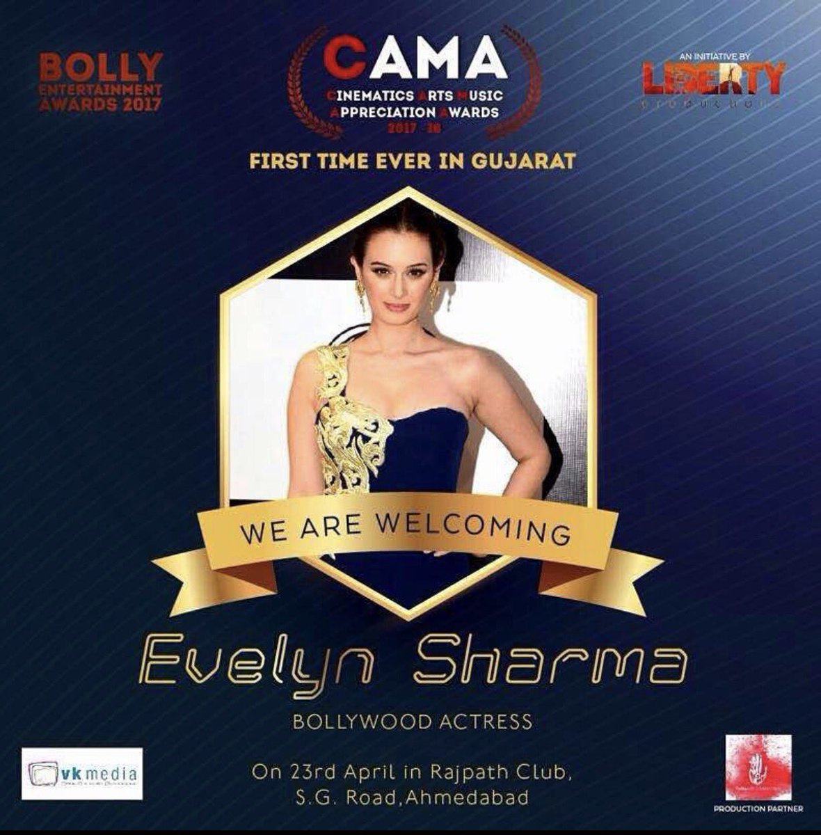 CamaAwards2017's tweet photo. Bollywood Actress @evelyn_sharma At CAMA-BollyEntertainment Awards 23rd April 2017 @CamaAwards2017 @TathastuP @vijaaykadechkar @VKMediaindia https://t.co/yARyAbVeRr