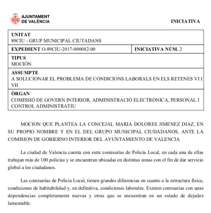 Mariola42's tweet photo. Hoy volveré a defender las condiciones laborables e higiénicas de dos unidades de distrito de Policia Local de Valencia👮#PorNecesidad https://t.co/6woFbV4oCe