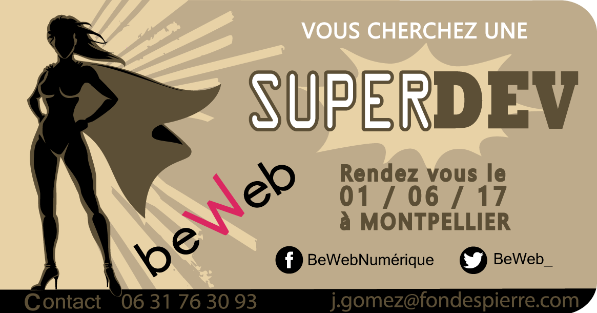 BeWeb_'s tweet photo. Vous cherchez une SuperDev ? Rdv le 1er Juin pour un #StageDating #SuperDev @Morgane_Sidobre @AngieBeweb @Hipp_Urbano @AliceG34500 @Emitayl https://t.co/HQIPkPCJSR