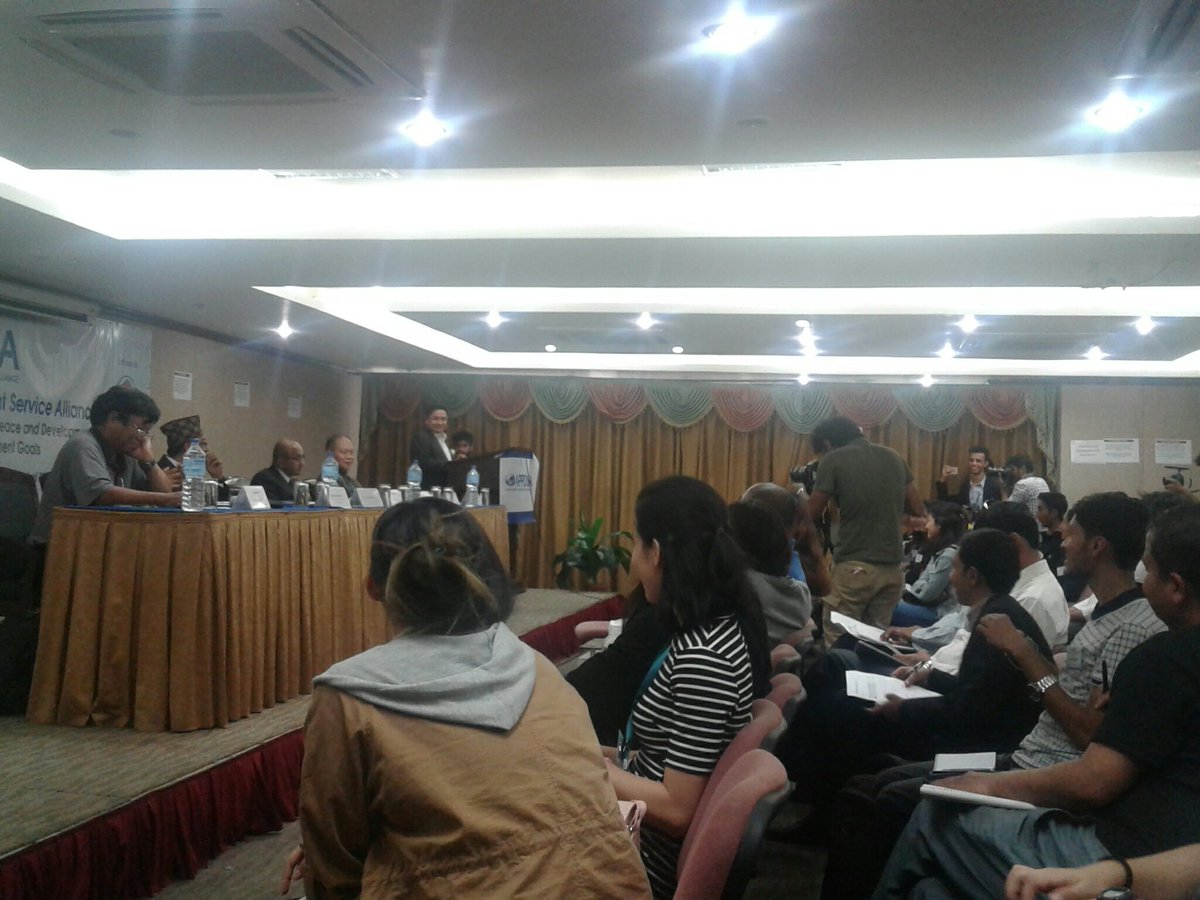 NepalGPF's tweet photo. 'Inspire until we expire' Pres. of #GPFNepal addressing the participants here at #APPDSA #youth4service #GlobalYouth4SDGs https://t.co/uJTO7OGY40