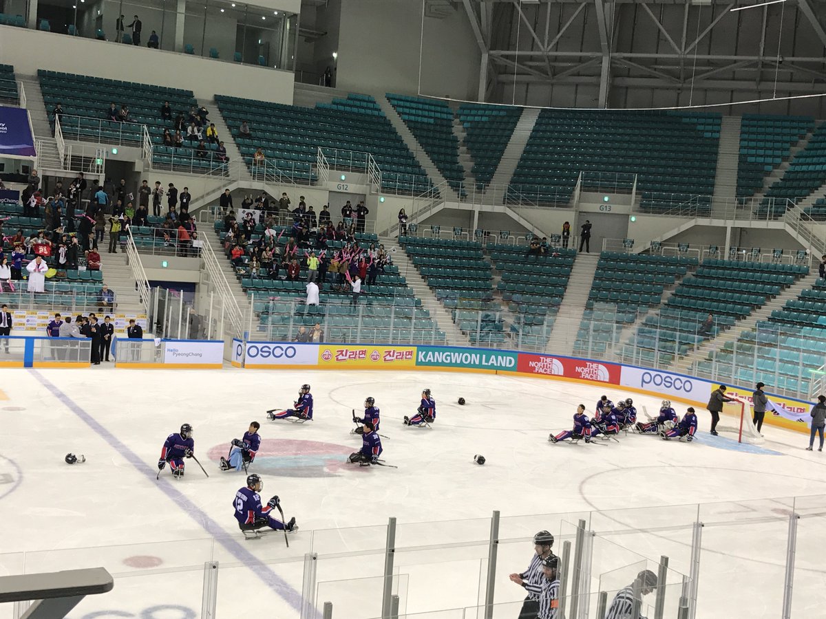 testevents_pc's tweet photo. #KOREA take the bronze medal by winning the #paraicehockey match against #NORWAY! #HelloParaIceHockey #HelloPyeongChang https://t.co/DVA6JiAoc7