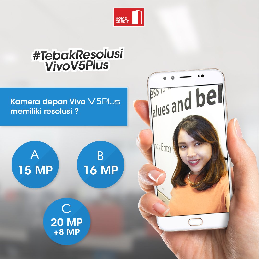 Home Credit ID (@homecreditid) on Twitter photo .<a href="/MAPGiftVoucher/">MAP Gift Voucher</a> @HomeCreditID Jawab pertanyaan berikut di tweet baru. Pakai tagar #TebakResolusiVivoV5Plus & mention 5 tmn utk follow & like semua medsos Home Credit. .<a href="/MAPGiftVoucher/">MAP Gift Voucher</a> @HomeCreditID Jawab pertanyaan berikut di tweet baru. Pakai tagar #TebakResolusiVivoV5Plus & mention 5 tmn utk follow & like semua medsos Home Credit.