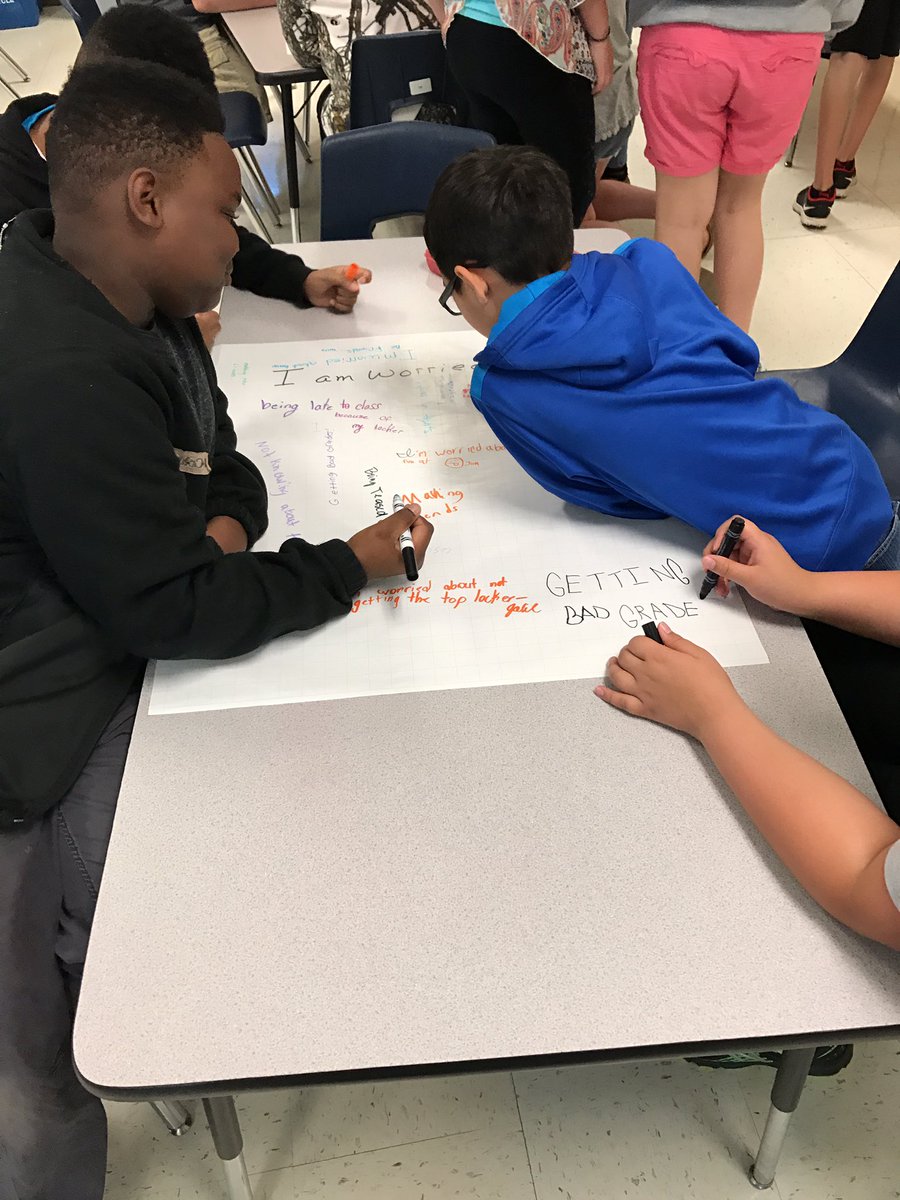 OPESGuidance's tweet photo. What are they worried about as they approach middle school? #chalktalk @OldPointeElem https://t.co/fjlBdKFCH9