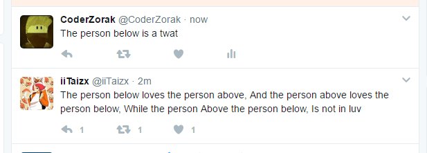 CoderZorak's tweet photo. @iiTaizx https://t.co/j5Qghgpequ