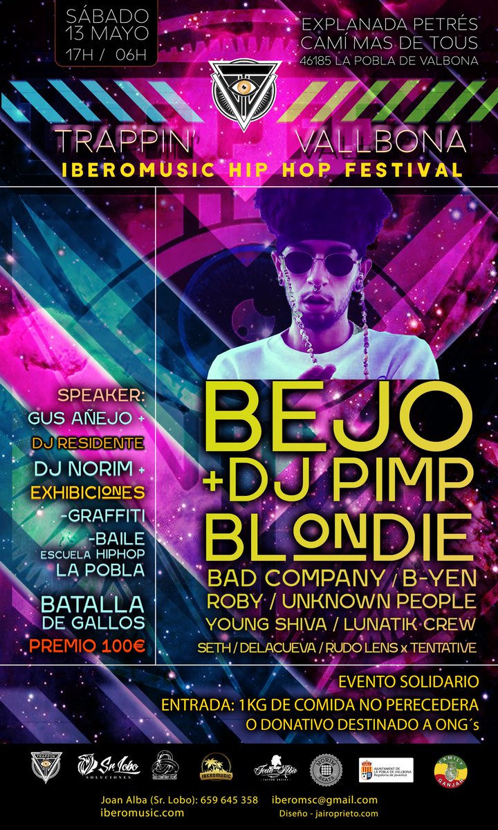 iberomusicvlc's tweet photo. 🔥TRAPPIN VALLBONA 🔥

Con: @Bejoflow &amp; Dj Pimp, @iamrealblondy, @badcompanyfilms, B-Yen, @UnknownCuervos, batallas, graffiti...
🗓 13 de mayo https://t.co/IiYQQVSZSK