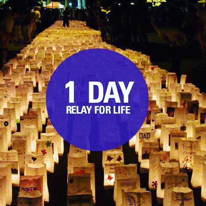 ONE DAY UNTIL RELAY!!!! We have so many exciting events planned and are ready to fight for a world with more birthdays! 💜🎗