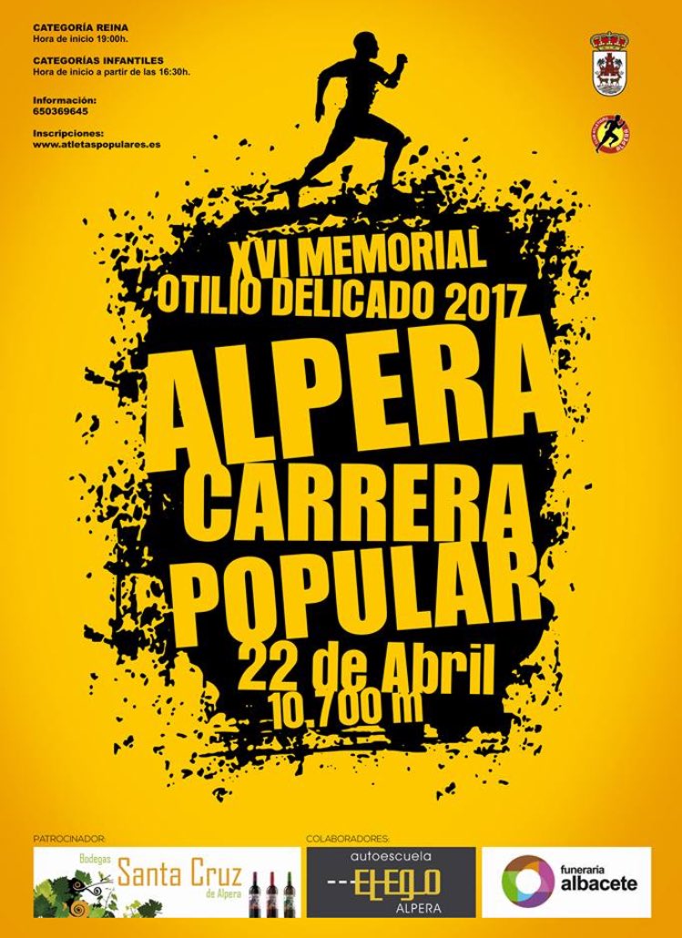 YolandaDelicado's tweet photo. Prepara tus deportivas porque este sábado a partir de las 16:30h tienes una cita con el atletismo. XVI edición memorial Otilio Delicado. 🏅🏃🏻 https://t.co/415ZpH9295