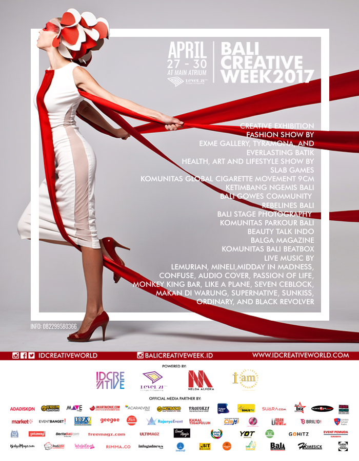 acaraevent's tweet photo. Pameran kreatif dari @idcreativeworld di Bali. #BaliCreativeWeek2017 27-30 Apr @lv21mall banyak brand dan desainer keren menanti kamu! https://t.co/5PVQAIYuCL