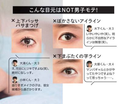女のメイクのくっそ細かい所までチェックして「彼女候補から遠ざかります。」とか言ってるようなくそキモい男なんかこっちから願い下げだろ…