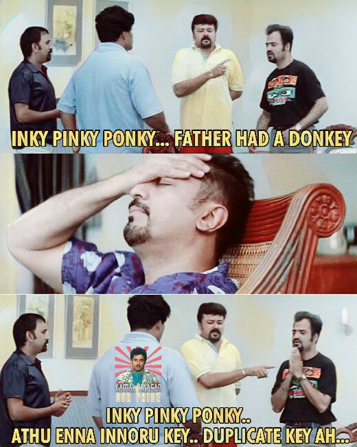 Kamalhaasan Our Pride On Twitter Kamalhaasan Crazymohan At Their Best Jayaram Inky Pinky Ponky Father Had A Donkey Yugisethu à®à®¤ à®à®© à®© à®à®© à®© à®° Key Duplicate Key à® Https T Co Lpks1psbxo jayaram inky pinky ponky