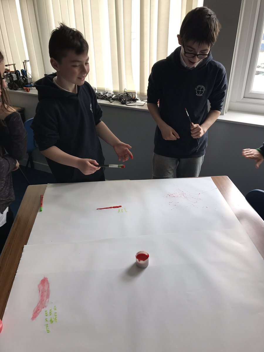 stlukesps1's tweet photo. Miss Brownsell discovered blood splatter on her lunch break, we're trying to recreate them and analyse how they were made @mispace16 #csi https://t.co/gJo4i4TGn0