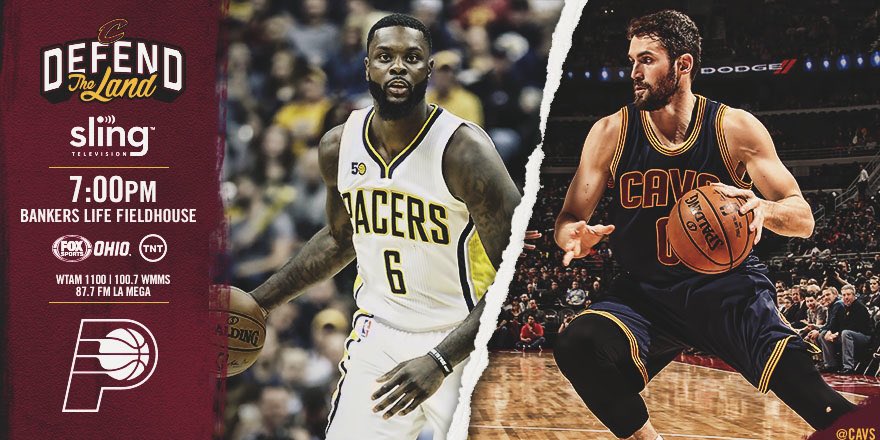 cavs's tweet photo. Tonight we’re on the road for Game 3!

#CavsPacers PREVIEW: https://t.co/q4xhFeM7Pf

#DefendTheLand https://t.co/XhBPtr69qJ
