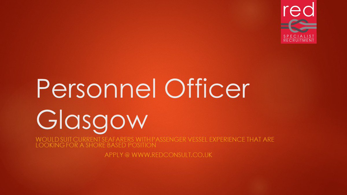 gordonredcon's tweet image. #newjob for candidates with seagoing experience or strong Personnel Officer experience in #Glasgow
redconsult.co.uk/job/personnel-…
#shipping #marine