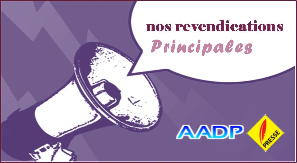 diffuseur's tweet photo. les revendications principales de l'AADP - Association pour l'Avenir des Diffuseurs de #Presse ) https://t.co/ORfo3MBOGg https://t.co/5h7UR7Y0aZ