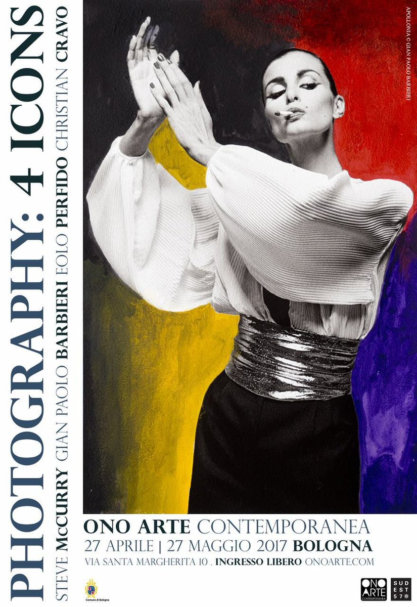 Da giovedì 27 aprile, <a href="/OnoArte/">ONOarte</a> e <a href="/sudest57/">Sudest57</a> presentano "Photography: 4 ICONS". #gianpaolobarbieri