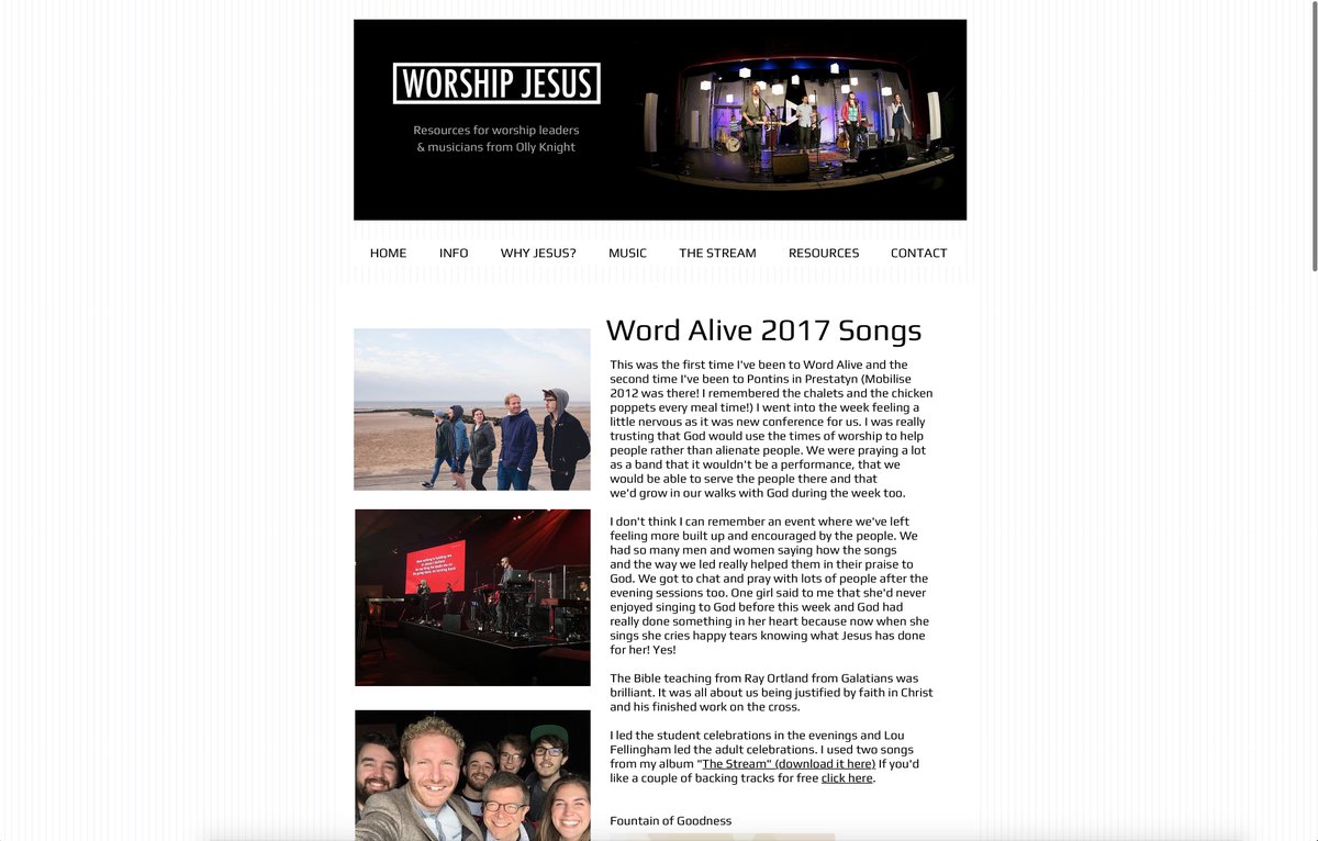 Olly_Knight's tweet photo. I've put up our song lists, video links & some reflections from Word Alive last week. https://t.co/I436fhnTBq #WAEvent2017 @WordAliveEvent https://t.co/xoP9sQ8pzf