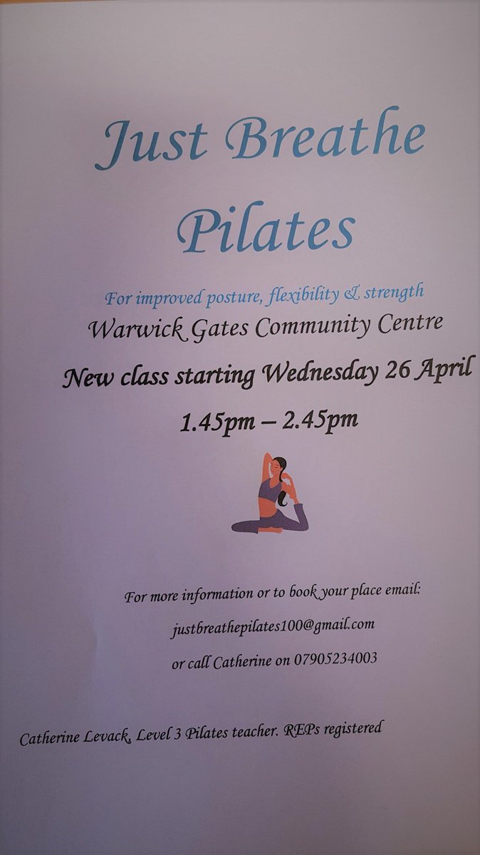 StMargCentre's tweet photo. New class starting on Wed 26 April. Weekly class on Wednesdays 1.45pm - 2.45pm. If you are interested in signing up call / email Catherine! https://t.co/JLrSvrzwqx