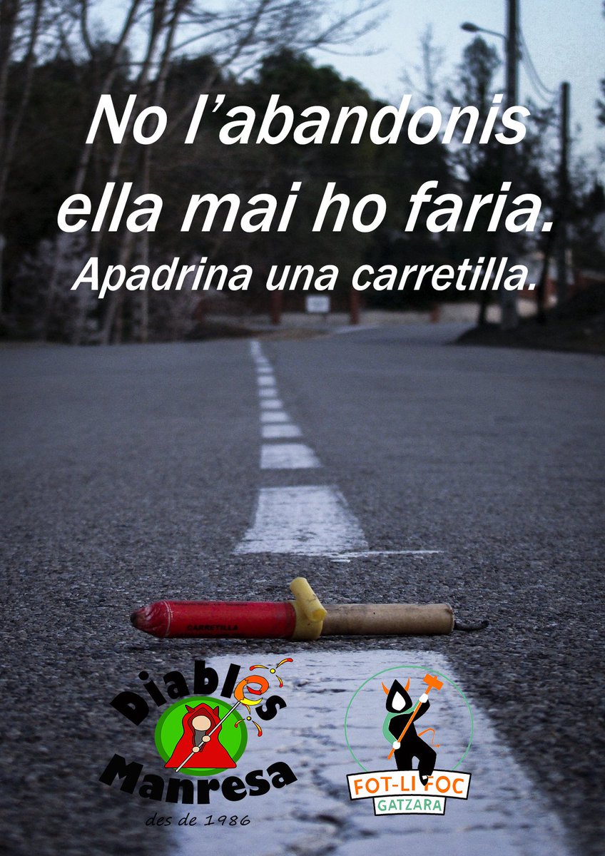 Ens ajudes? #Apadrina una carretilla per la trobada de diables per 1€, ens trobaràs aquest #SantJordi ,  al passeig de #Manresa @xaldiga