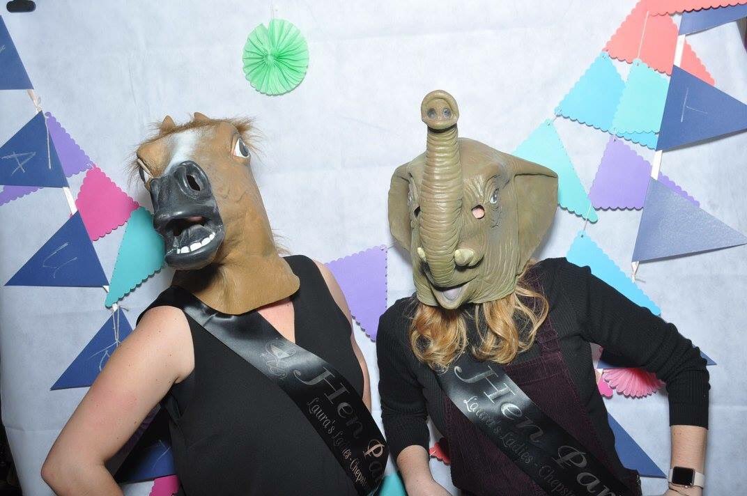memory_booth_'s tweet photo. #tbt to the time the horse and elephant showed up to the hen-do #hendo #horsehead #elephanthead #photobooth #onlyinwales https://t.co/v1GPClOfFa
