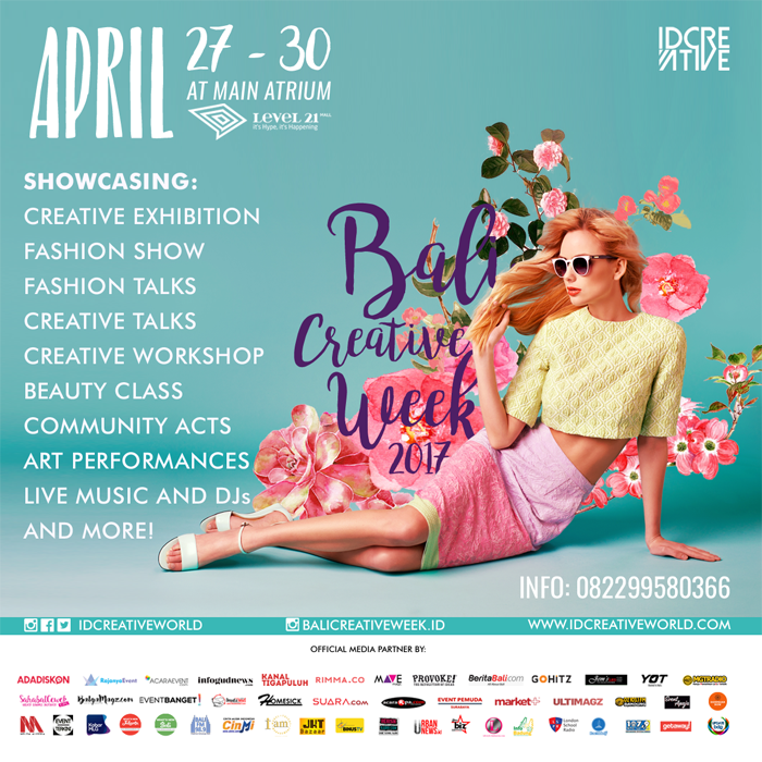 ultimagz's tweet photo. Prepare yourself, Creativers! #BaliCreativeWeek2017 is coming on April 27-30 @Level21Mall Follow @idcreativeworld https://t.co/jjFQO6Mjrn