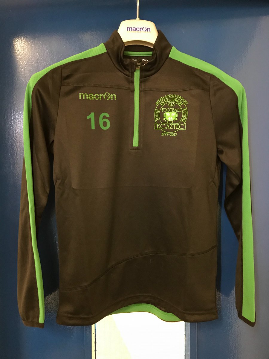 MSNorthants's tweet photo. @FC_Aztec 1/4 Zip Training Tops completed with embroided badge, squad numbers and sponsor ahead of their tour this spring! ⚽️🌍 #BeMacron https://t.co/QPp3LYAknK