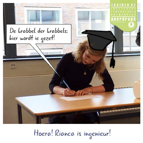 Peerdrops's tweet photo. Onze afstudeerster Rianca is afgestudeerd! Hiep Hiep hoera! https://t.co/jhUtKq846c