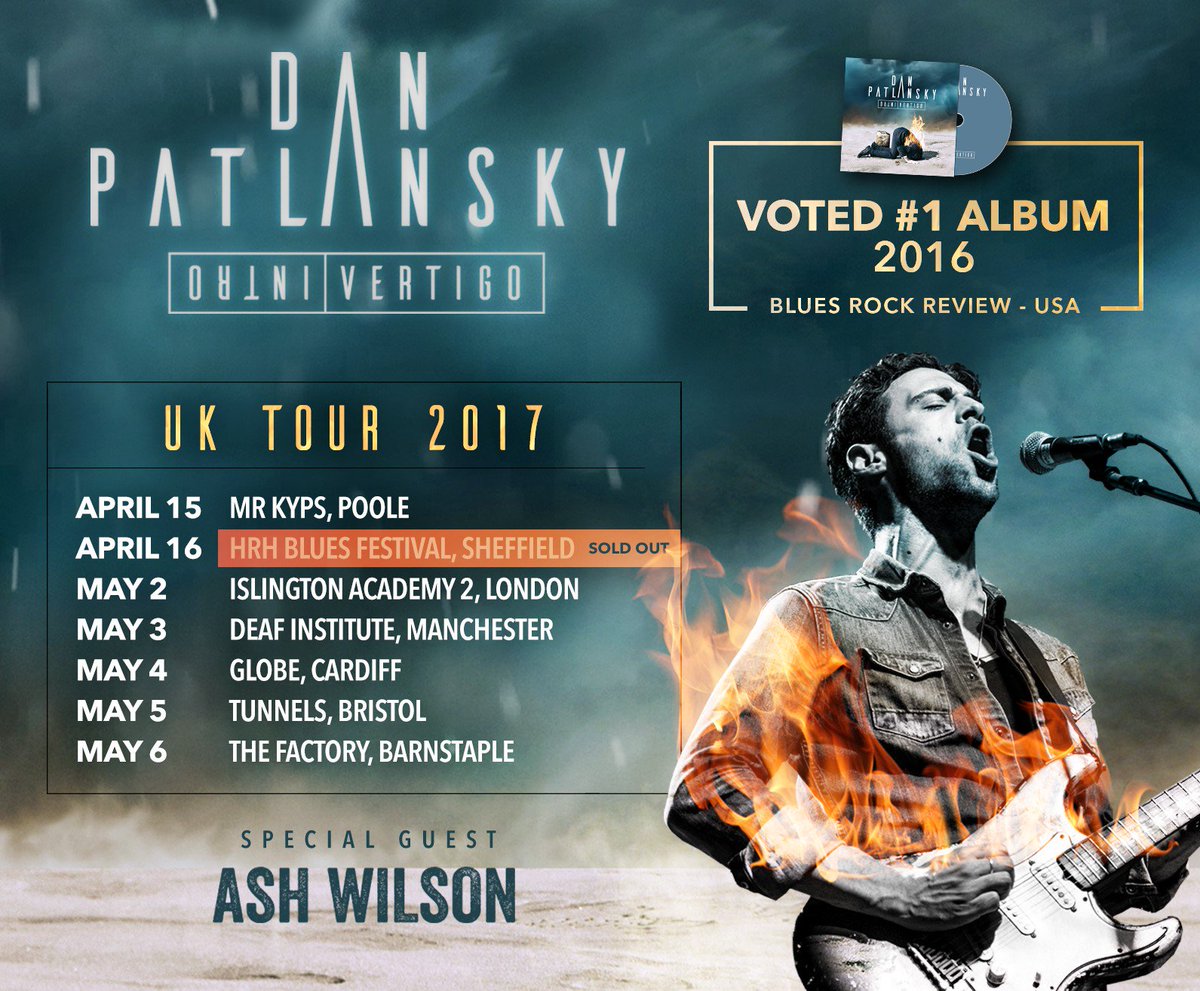 Bluesdoodles's tweet photo. Countdown #UkTour #DanPatlansky & #AshWilson Dan playing on @PlanetRockRadio #Backbite this is what Dan said - https://t.co/SdHtiqORh2 https://t.co/TMFMxj7WV2