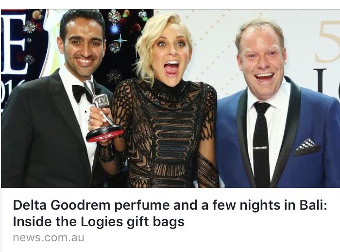 kellyGifting's tweet photo. Thankyou to https://t.co/HRJiunbI7a for the great write up for Celebrity &amp; Hollywood Gifting for the 2017 TV WEEK Logie Awards. https://t.co/8A4bAGl85Y