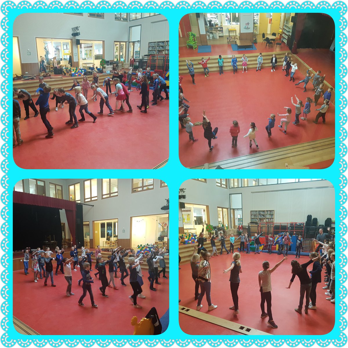 De groepen 5 en 6  volgen vandaag een dansworkshop. #Koningsdag